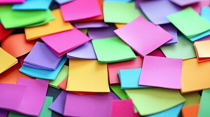 Colorful Sticky Notes for Creative Brainstorming Session