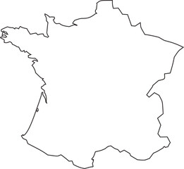Outline country state France border outline state
