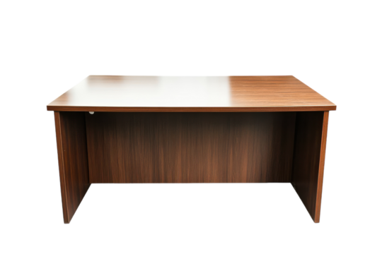 Elegant Office Desk Isolated on a transparent Background for Modern Workspace Solutions and Design Ideas