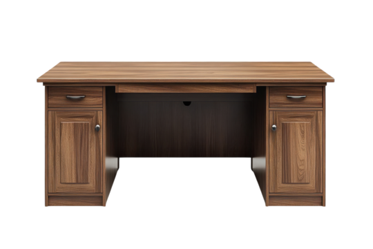 Minimalistic Office Desk Isolated on transparent Background for Modern Workspace Design or Office Setup Inspiration