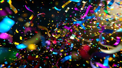 Digital animation of virtual confetti for an online celebration