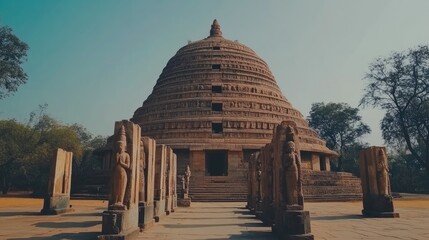 Obraz premium Ancient Stone Temple Surrounded by Trees