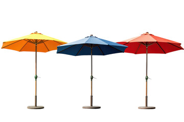 Obraz premium Versatile Outdoor Umbrellas Isolated on transparent Background Perfect for Patio, Beach, or Garden Decor and Protection