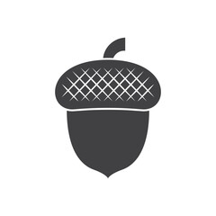Acorn icon in flat style. Oak nut vector illustration on isolated background. Nature sign business concept.