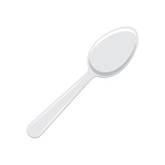 Spoon icon in flat style. Teaspoon vector illustration on isolated background. Tablespoon sign business concept.