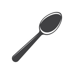 Spoon icon in flat style. Teaspoon vector illustration on isolated background. Tablespoon sign business concept.