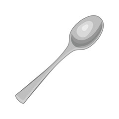 Spoon icon in flat style. Teaspoon vector illustration on isolated background. Tablespoon sign business concept.