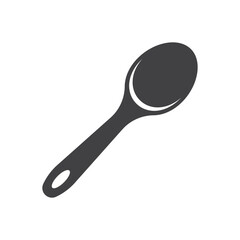 Spoon icon in flat style. Teaspoon vector illustration on isolated background. Tablespoon sign business concept.