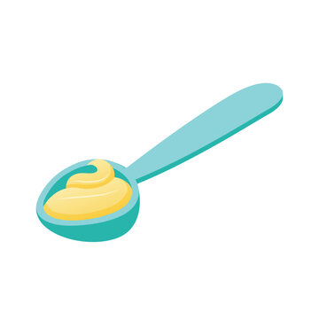 Spoon icon in flat style. Teaspoon vector illustration on isolated background. Tablespoon sign business concept.