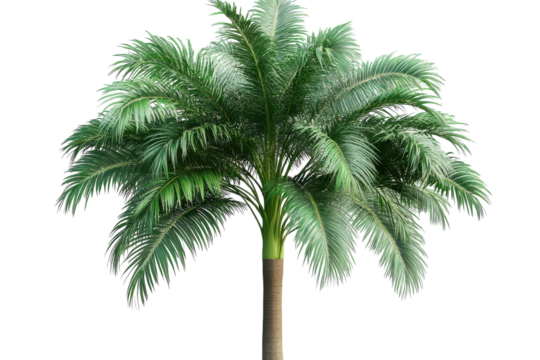 Stunning Isolated Palm Tree on Transparent Background Perfect for Tropical Themes and Graphic Designs