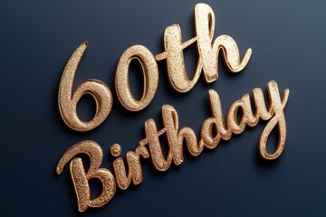 Golden celebration for a special milestone birthday marking sixty years. Generative AI