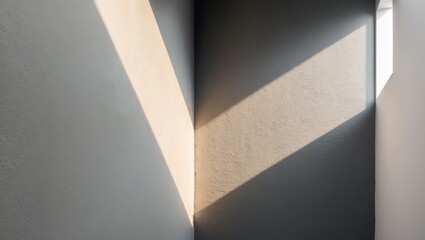 Gray Wall with Dramatic Shadow and Texture.