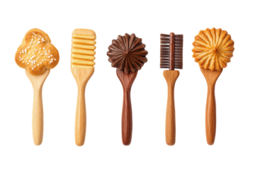 A Collection of Pastry Brushes Isolated on a transparent Background for Baking and Cooking Needs