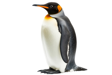 Fototapeta premium Charming Adult Penguin Isolated on transparent Background Perfect for Nature and Wildlife Illustrations and Educational Materials