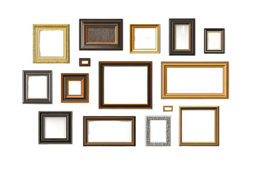 Versatile Picture Frames Isolated on transparent Background for Home Decor and Creative Projects Display