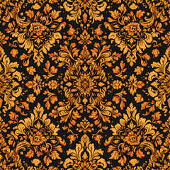Seamless Textile Pattern with Intricate Design