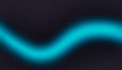 Ocean blue dark color wave grainy backdrop design, abstract vibrant colors flow lines noisy gradient texture, header, banner, poster, empty space.