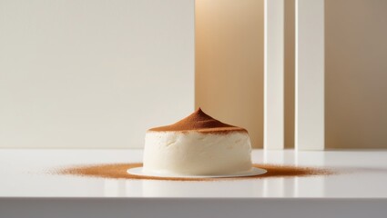 Creamy Dessert with Cinnamon and Elegant Presentation.