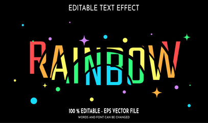 Rainbow Editable Text Effect