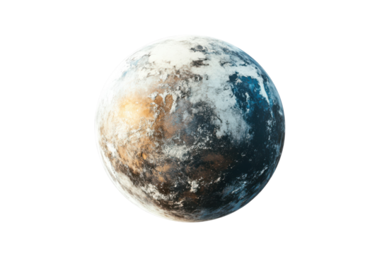 Stunning View of Planet Earth from Space Isolated on transparent Background for Educational or Creative Uses