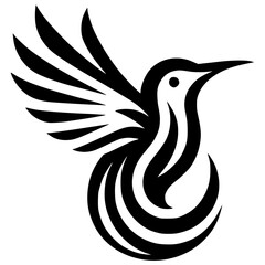 Obraz premium black and white bird