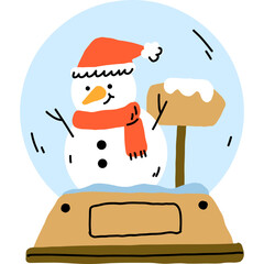 snow globe with snowman
