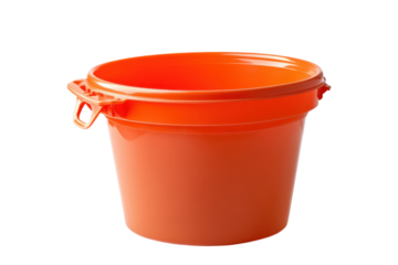 Versatile Plastic Bucket Isolated on a transparent Background for Household and Commercial Use