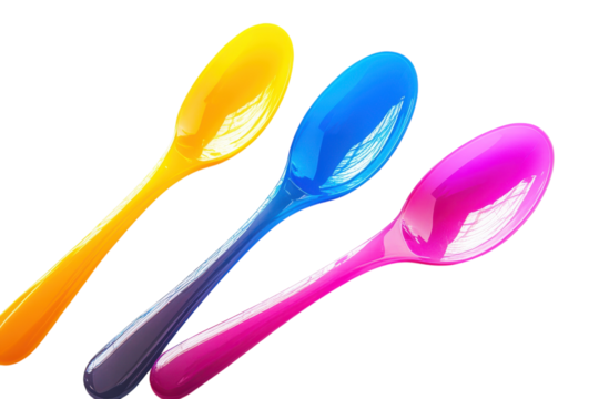 High-Quality Plastic Spoon Isolated on transparent Background Perfect for Food Packaging and Culinary Use