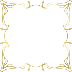 art nouveau frame on white background	