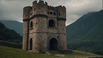 The archer tower serves as a historical marker for travelers