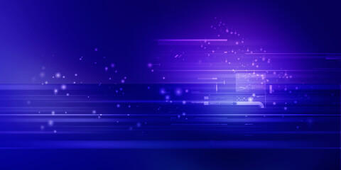 2d illustration Abstract futuristic electronic circuit technology background