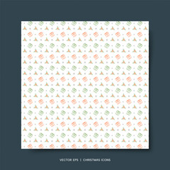 Christmas line icons for holidays design. vector illustration. suitable for paper wrapping designs