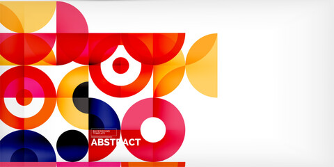 Colorful circle abstract background. Template for wallpaper, banner, presentation, background