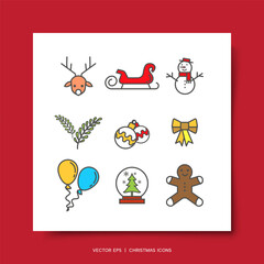 Vector set of hand drawn Christmas illustrations for holidays design. vector illustration