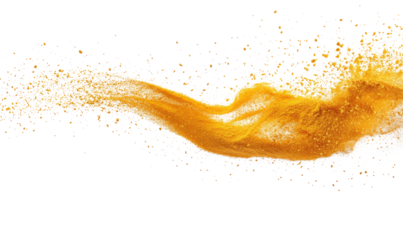 turmeric powder on transparent background