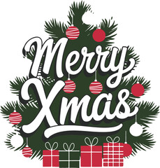 Merry  Xmas illustration vector .