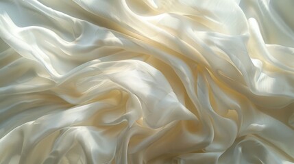 Obraz premium Smooth, white fabric with soft folds and gentle light.