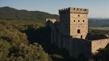 The archer tower showcases the beauty of nature surrounding it