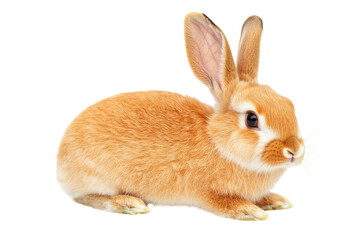 Obraz premium Cute Rabbit Isolated on a transparent Background Perfect for Pet Care, Animal Education, and Advertising Use