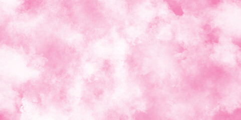 smooth and stained paper pink smoke, creative colorful modern pink paper texture with stains, Abstract brush painted pink watercolor background with blurry fogg.