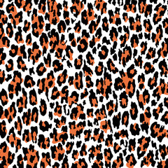 Back and orange leopard pattern seamless background and printing or home decorate and more.