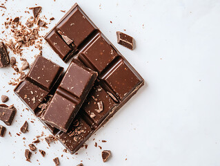 Chocolate in white background wallpaper