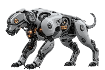 Innovative Robot Dog on a Transparent Background Perfect for Tech and Robotics Projects, Marketing, and Educational Materials