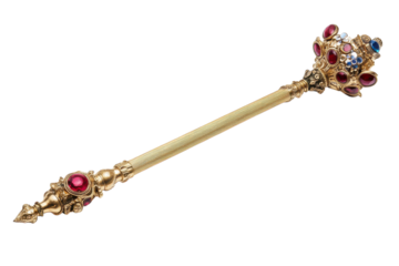 Isolated Royal Scepter on transparent Background for Use in Design, Illustrations, and Graphic Projects