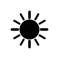 Sun icon isolated on white