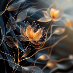 Obraz premium Ethereal Lotus Blossoms