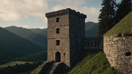 The archer tower stands proud against the backdrop of nature&rsquo;s beauty