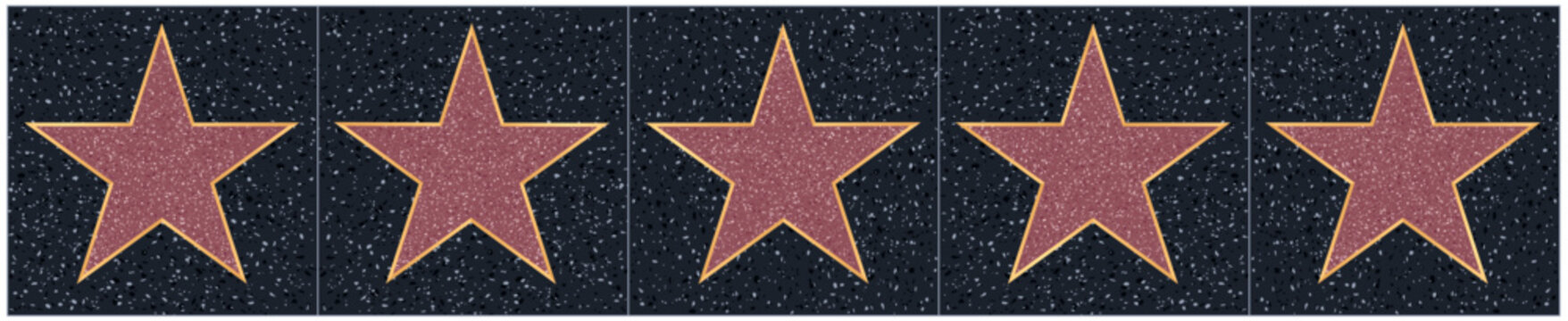 five hollywood stars