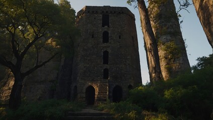 The archer tower stands proudly amidst the landscape