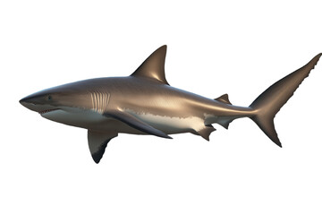 Obraz premium Isolated Shark on Transparent Background for Educational Illustrations and Marine Conservation Projects